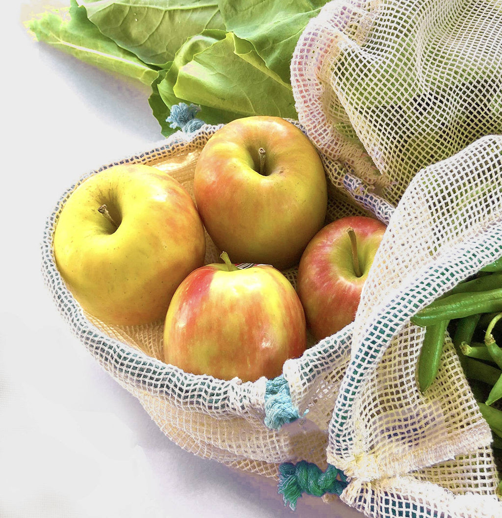 Organic Cotton Produce Bag Set - 3 pack