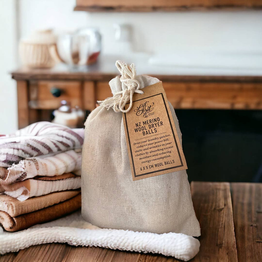 Wool Dryer Balls (6) - 100% NZ Merino, plastic free