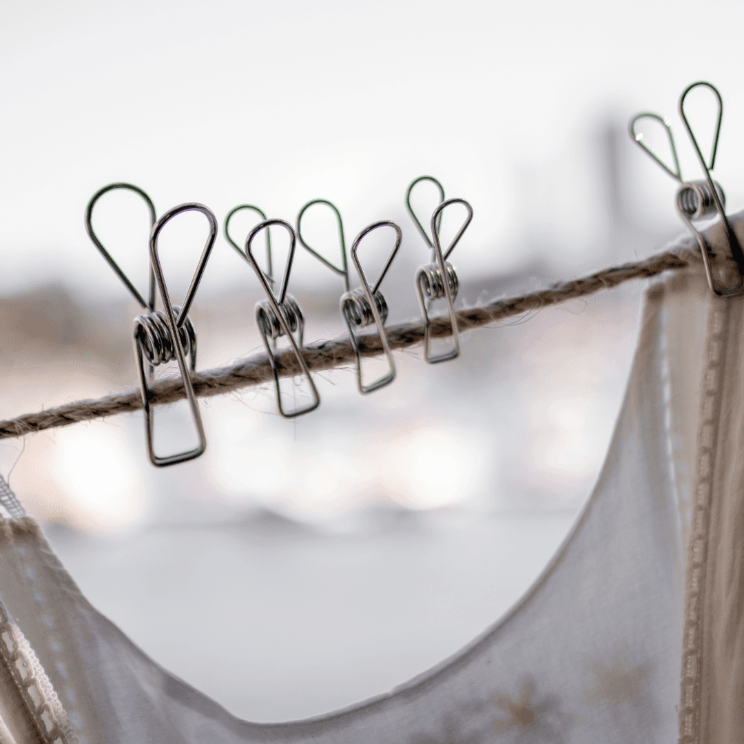 Stainless Steel Clothes Pegs: 16 Pieces, plastic free