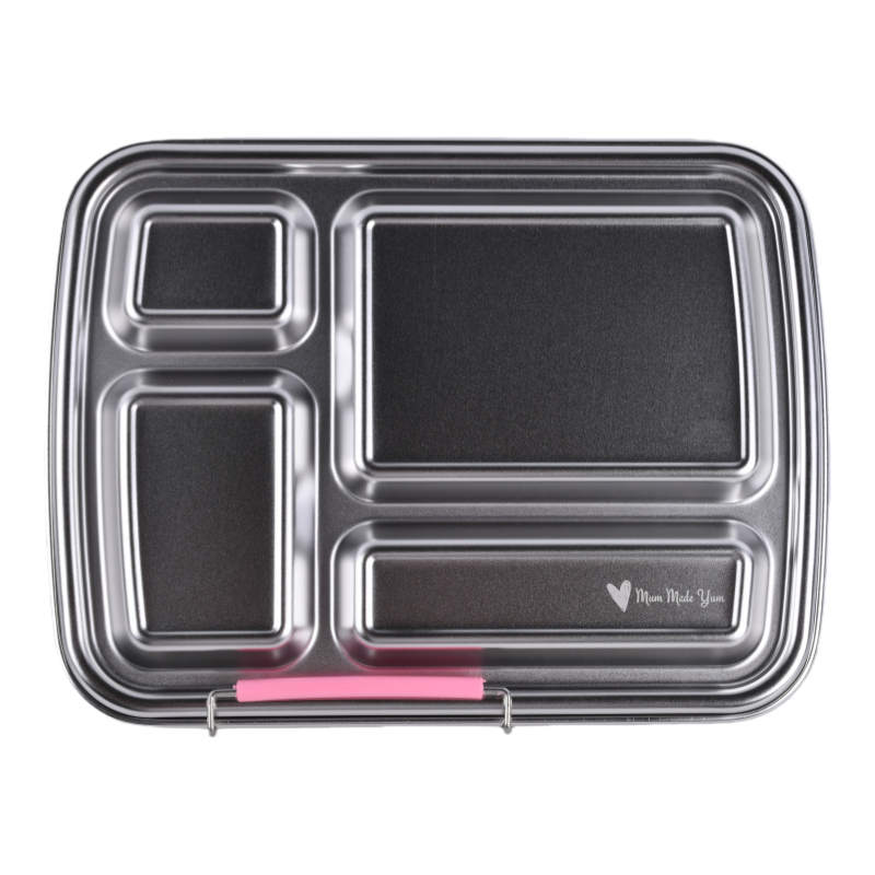 Mighty Stainless Steel Lunchbox – 4 Compartments (1040ml) – Light pink