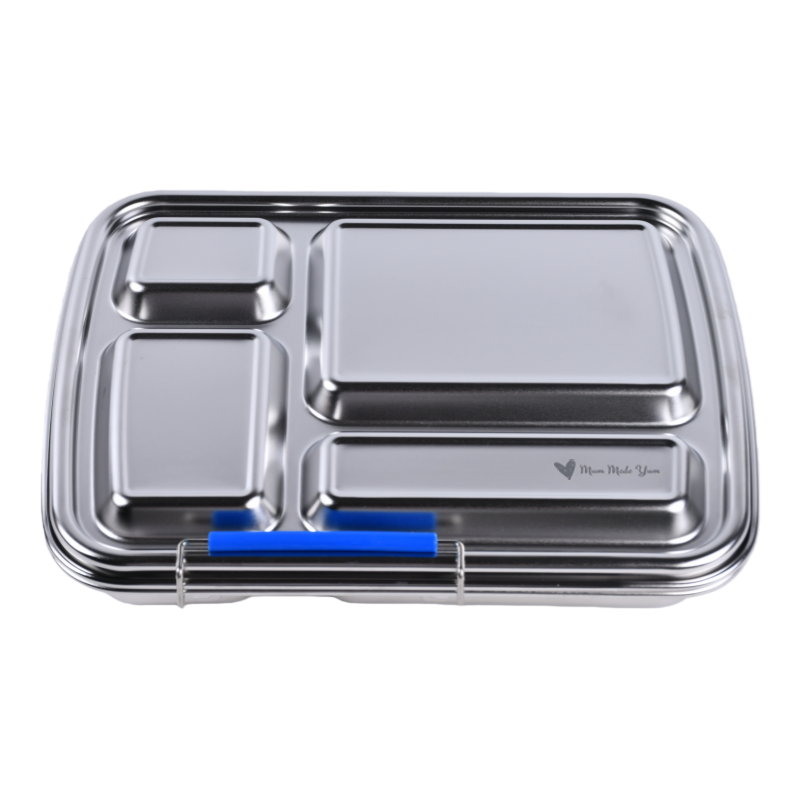 Mighty Stainless Steel Lunchbox – 4 Compartments (1040ml) – Blue