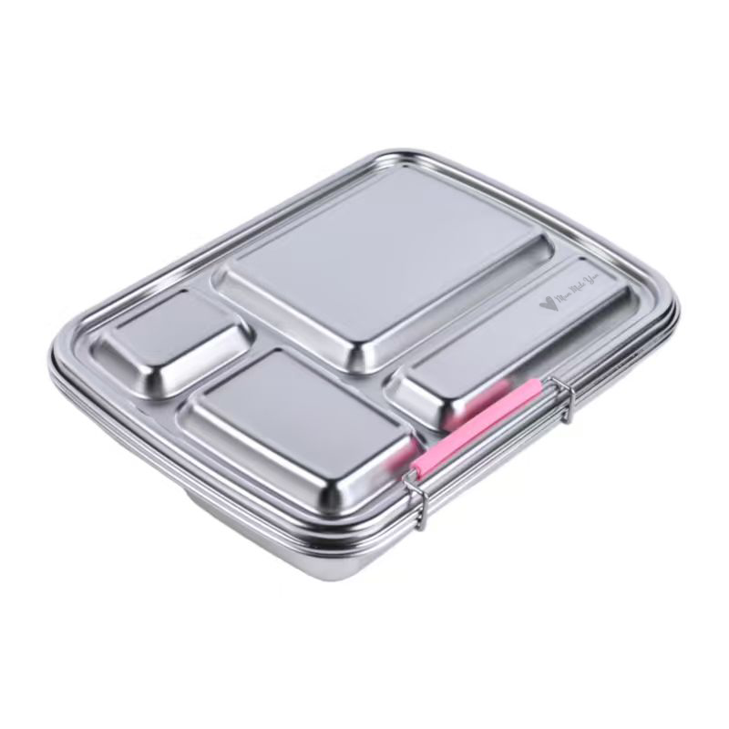 Mighty Stainless Steel Lunchbox – 4 Compartments (1040ml) – Light pink