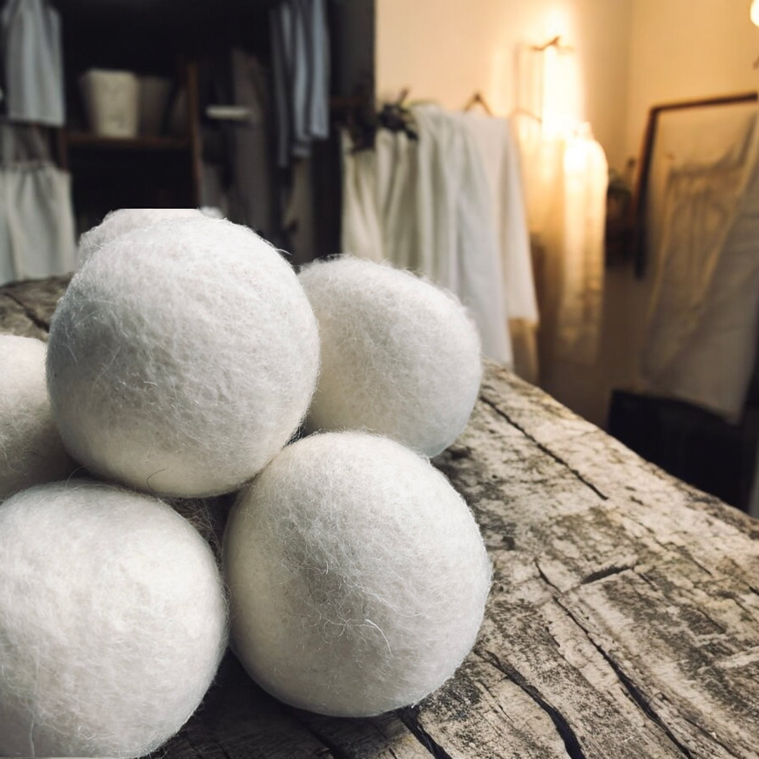 Wool Dryer Balls (6) - 100% NZ Merino, plastic free
