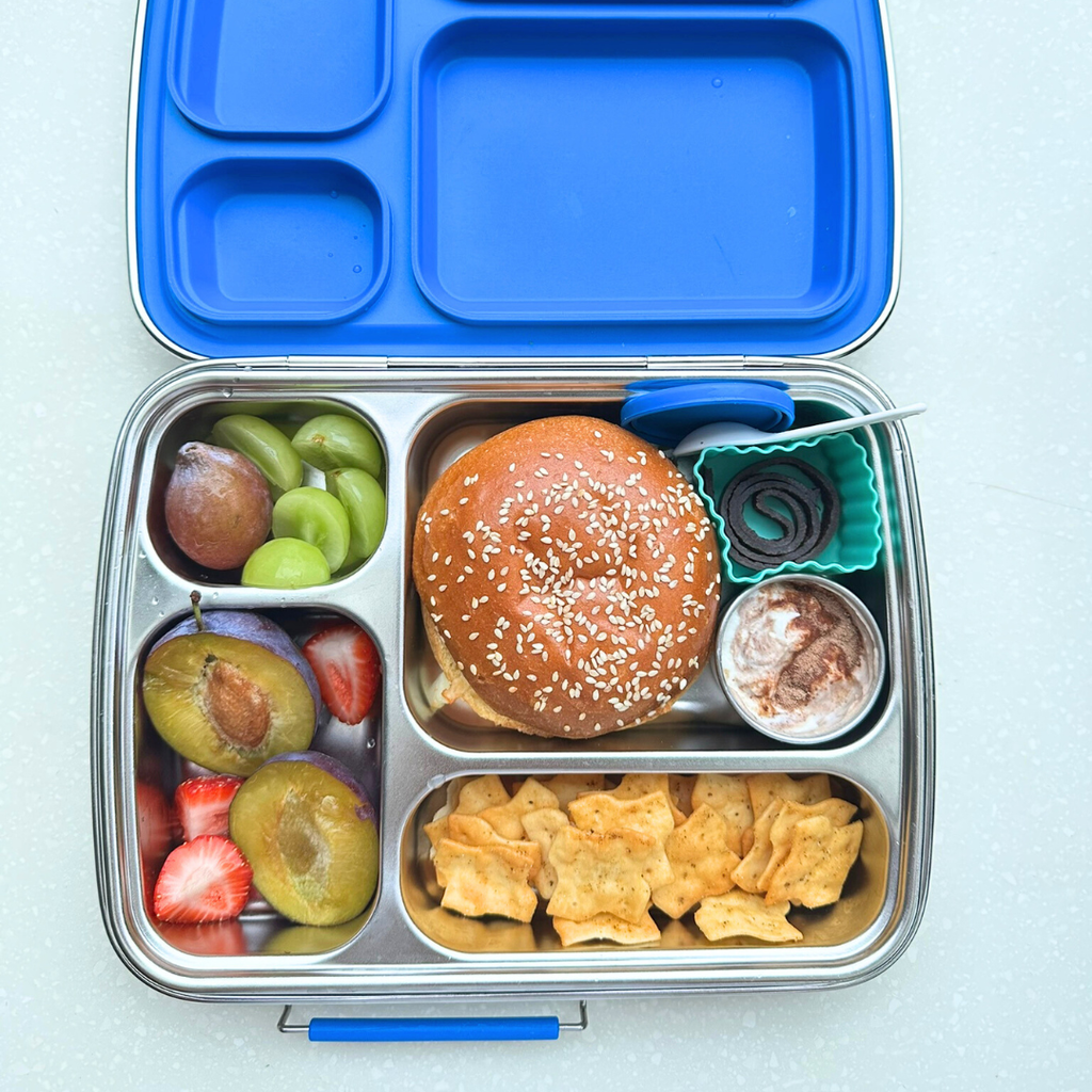 Mighty Stainless Steel Lunchbox – 4 Compartments (1040ml) – Blue