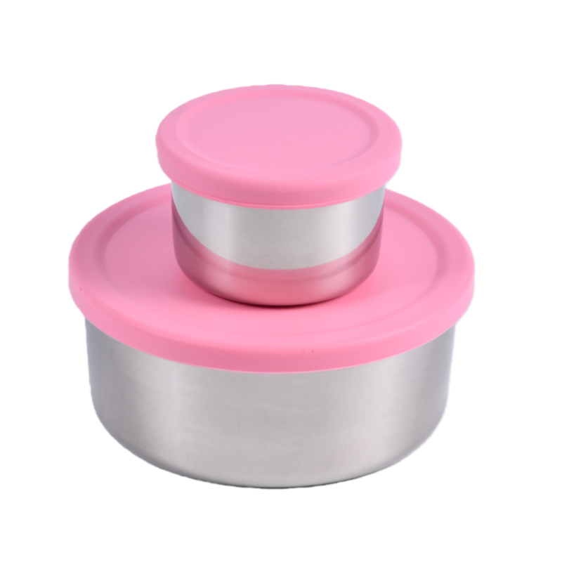 Light Pink Stainless Steel Bento Lunchbox Bundle – 4 Compartment + Mini Containers (Plastic-Free)