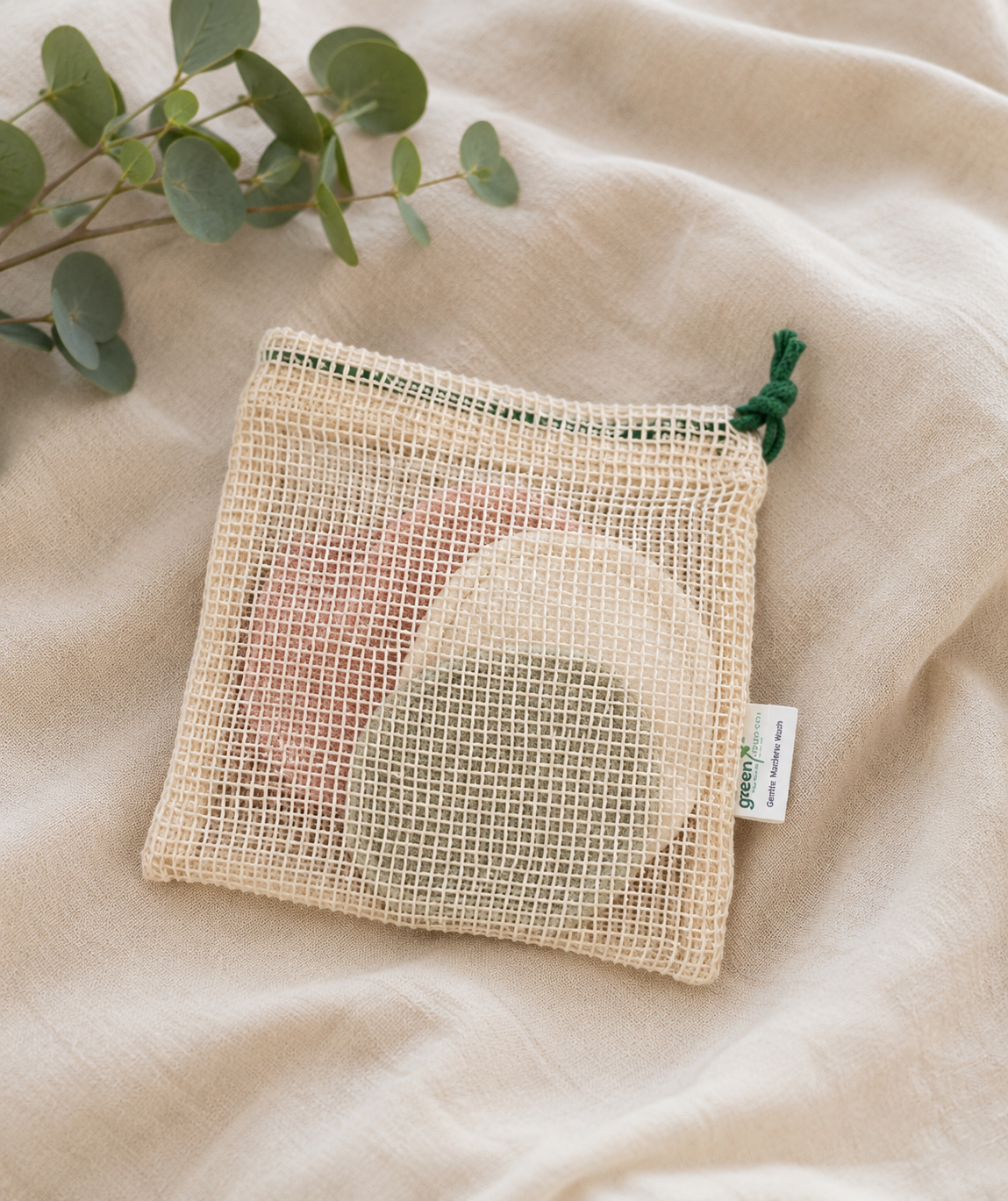 Organic Cotton Produce Bag/Wash Bag Set - 3 pack