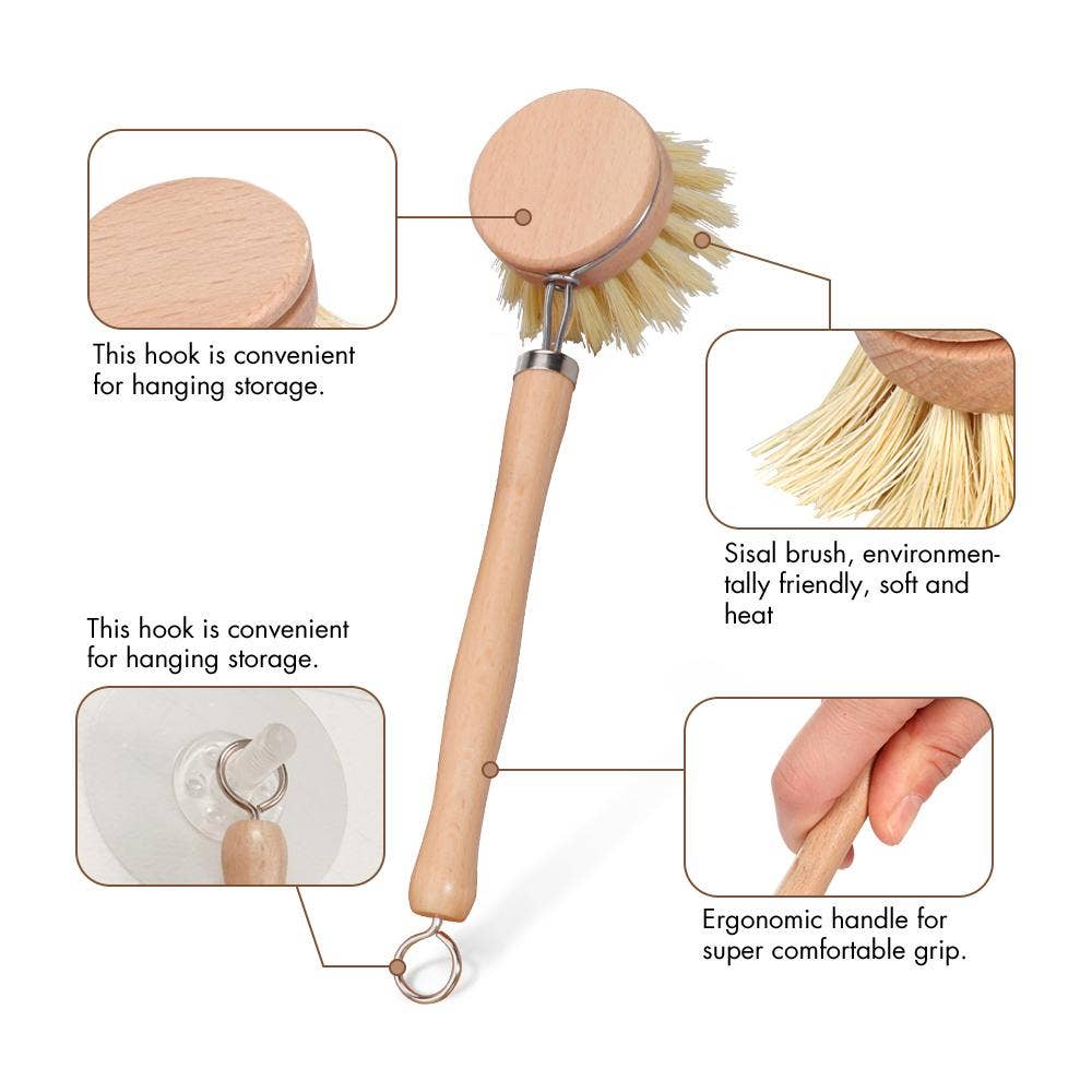 Natural Fibre Dishwashing Brush