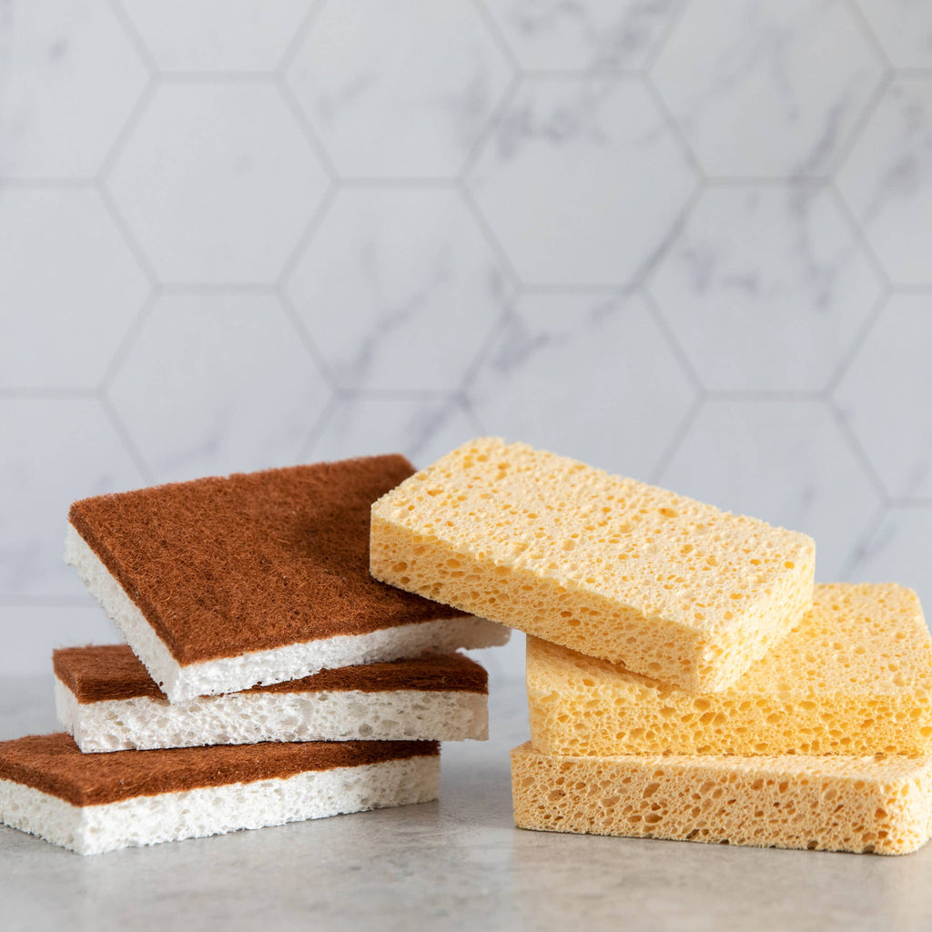 Cellulose Sponge & Coconut Scrubber - 3 Pack