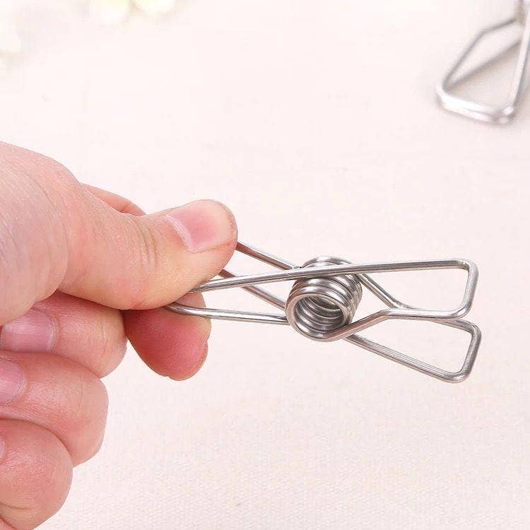 Stainless Steel Clothes Pegs: 16 Pieces, plastic free