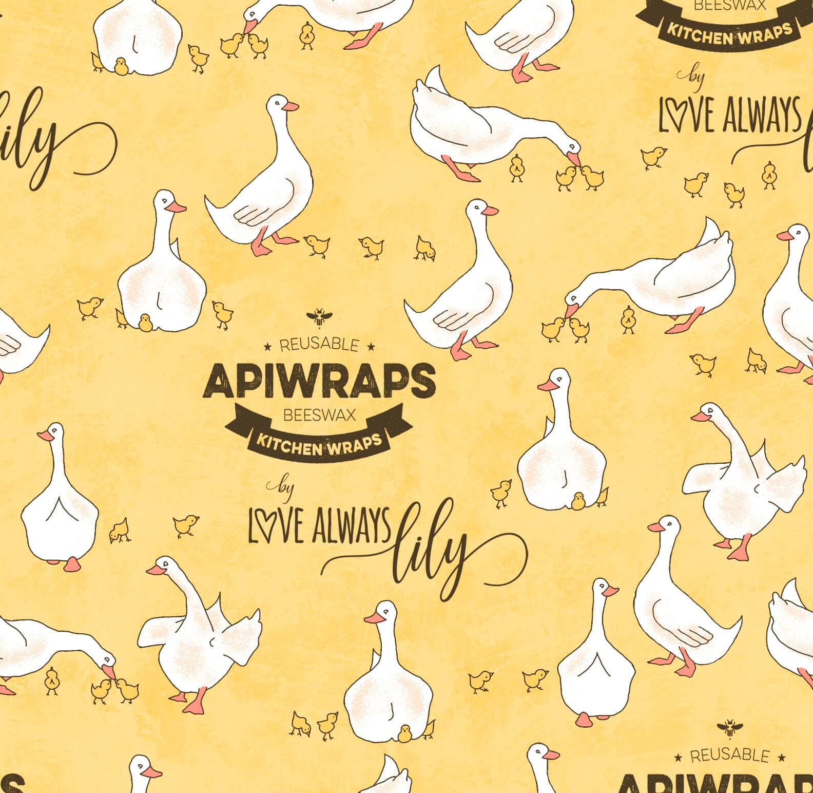 Apiwraps Plastic-Free Celery Wrap: Lily's Farmyard - Ducks